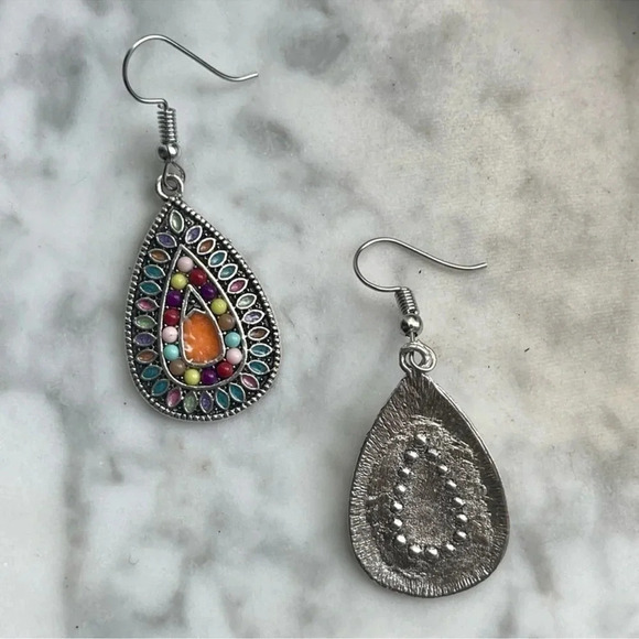 Colorful Bohemian Earrings - Picture 3 of 3